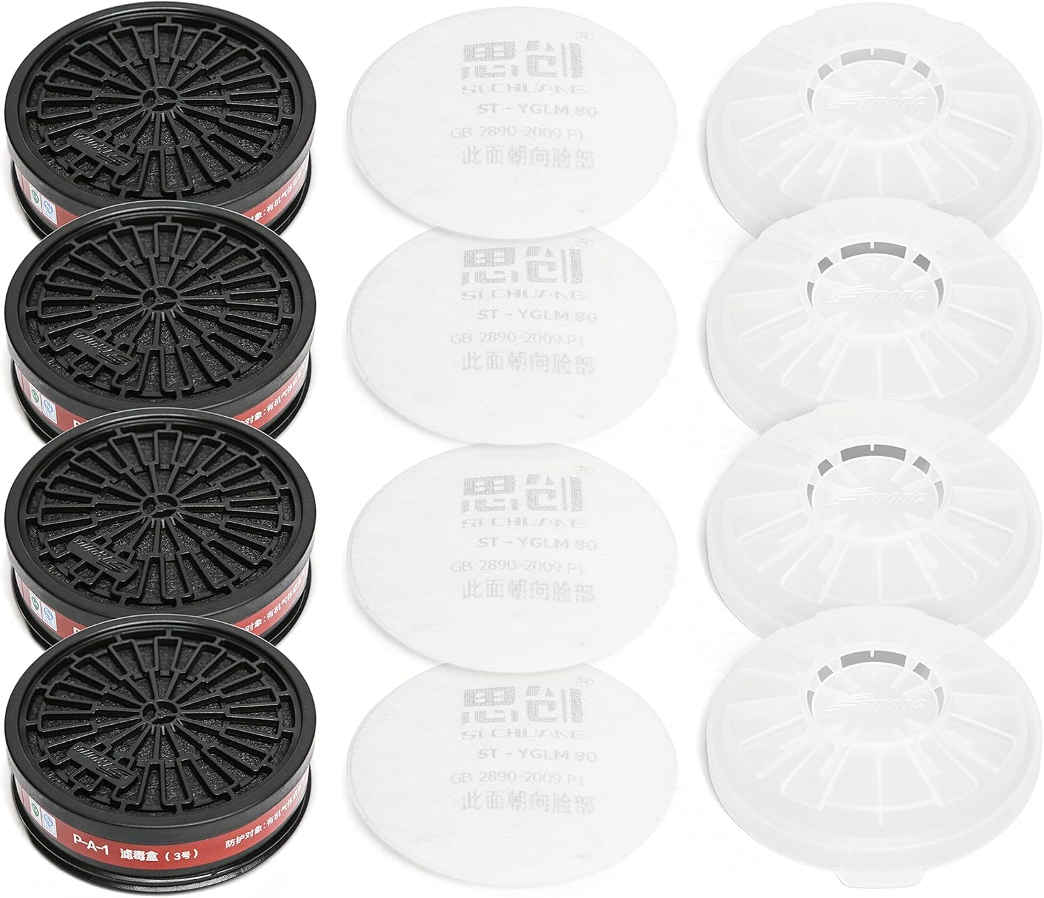 Replaceable Filter Cartridges Set for Full Face Masks - 4 Sets