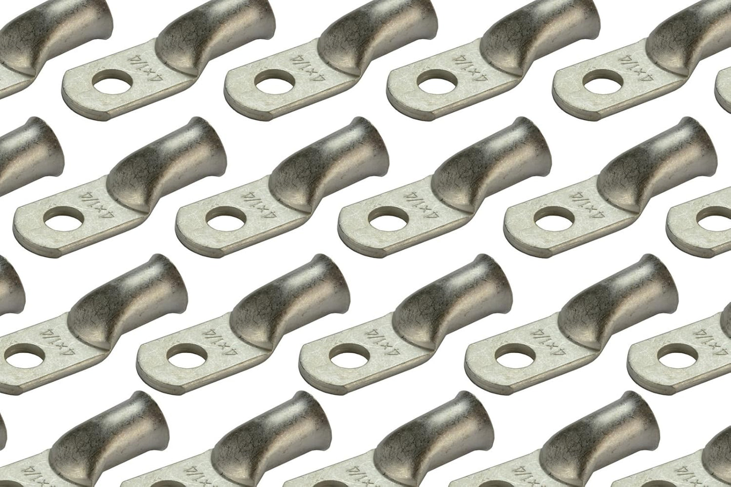 TEMCo 100 Pack Tinned Copper Welding Battery Cable Ends for Durability
