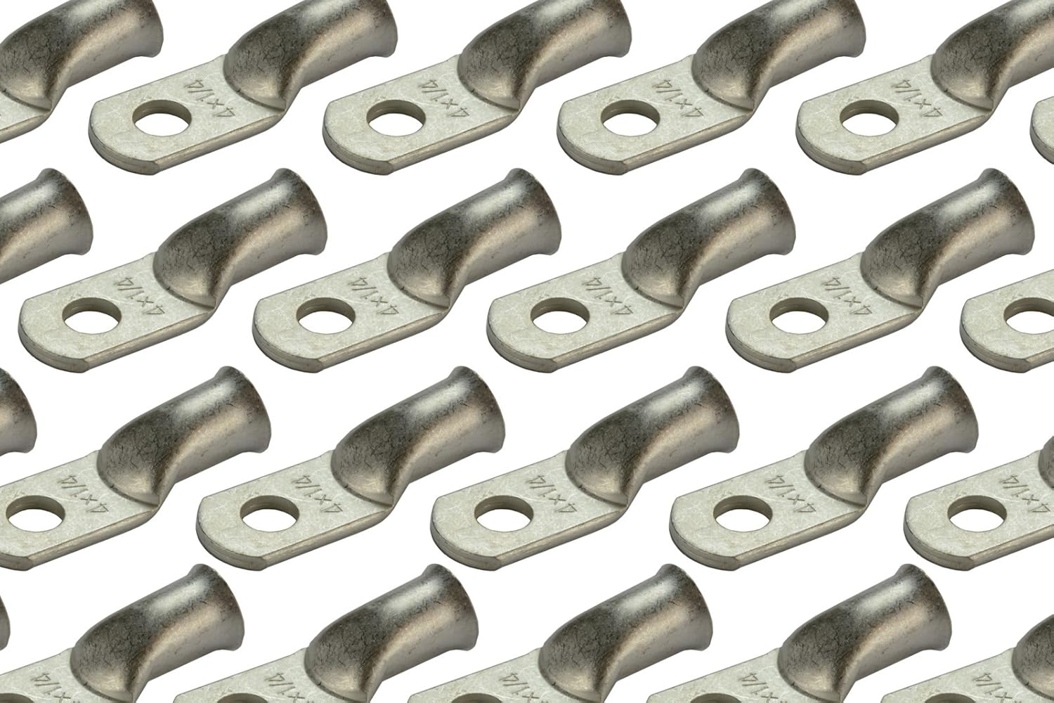 TEMCo 100 Pack Tinned Copper Welding Battery Cable Ends for Durability