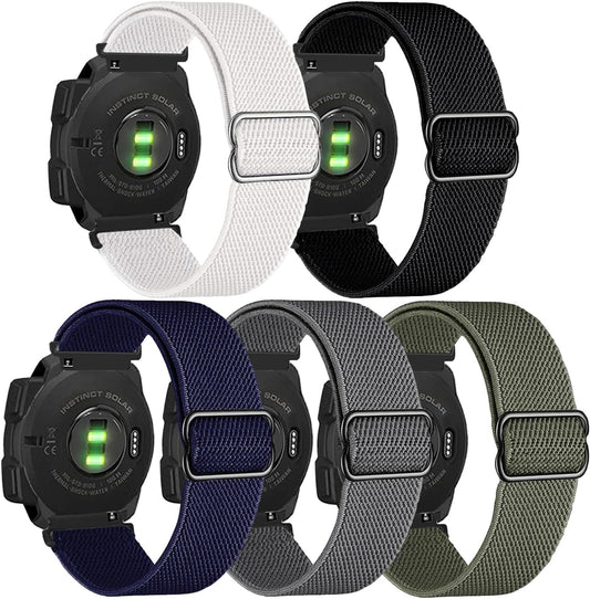 5 Stretchy Nylon Bands for Garmin Instinct - Breathable