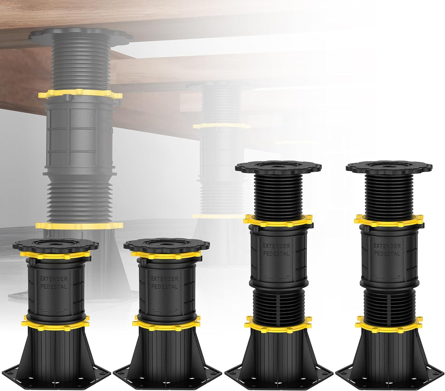 Adjustable Height Bed Support Legs for Bed Frame Center Support