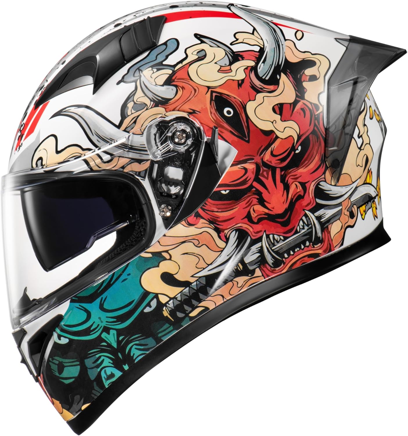 KYPARA Full Face Motorcycle Helmet with Tinted Visor for Safety
