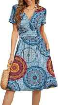 Summer Floral Party Dress for Women by WEACZZY with Short Sleeves