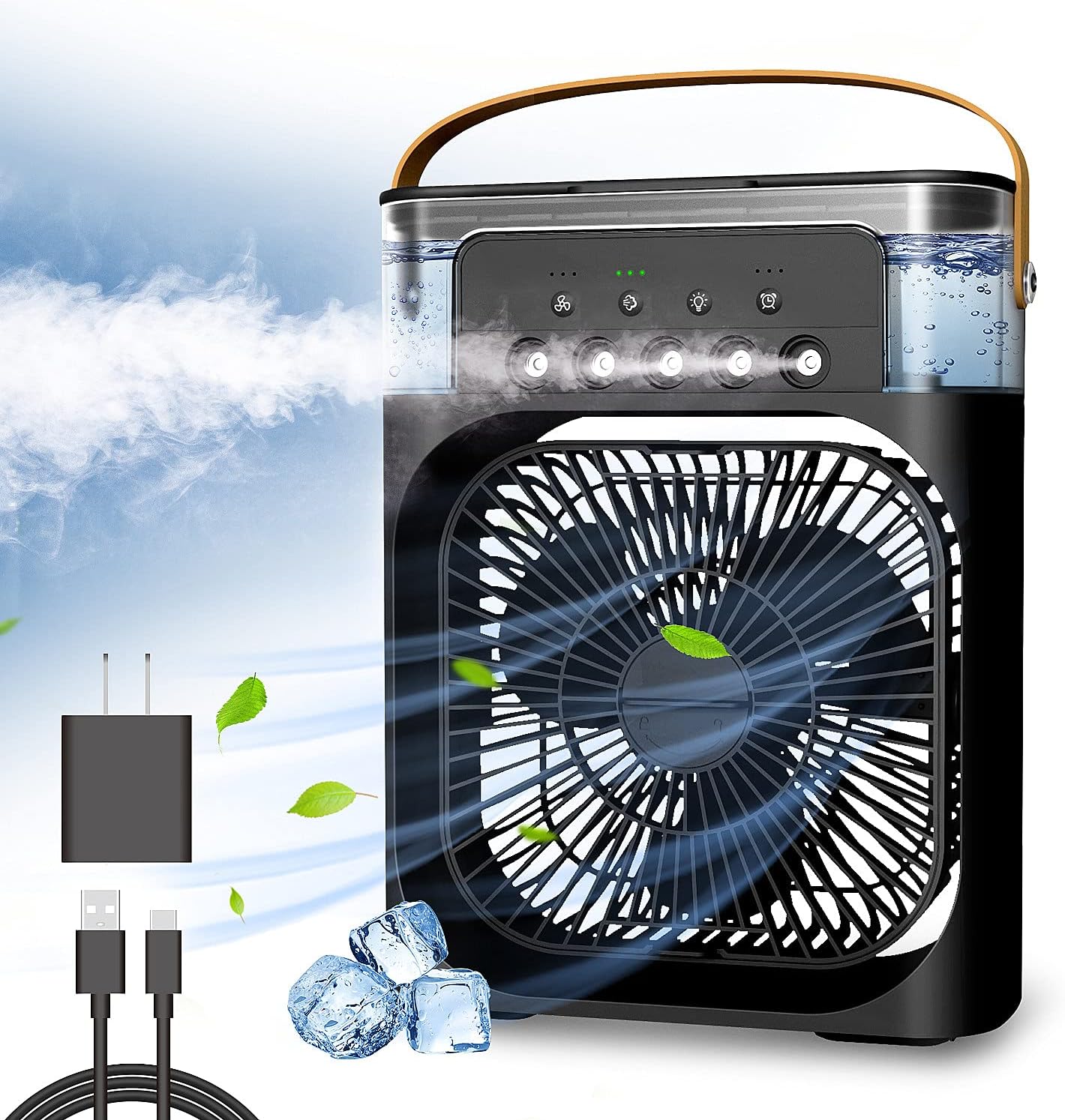 NTMY Portable Personal Air Cooler - 3 Wind Speeds & 3 Spray Modes