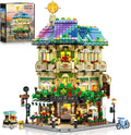 Flower Cafe House Building Set with Lights - 1876 PCS Architectural