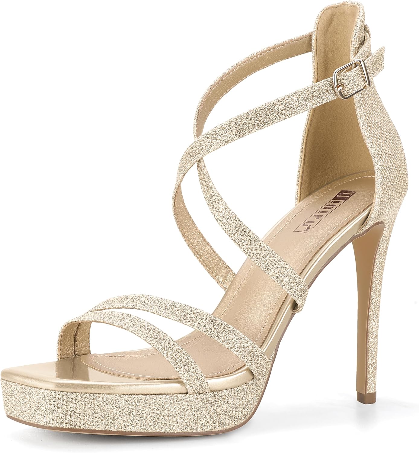 IDIFU Platform High Heels for Women - Strappy Stiletto Sandals