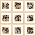 12x12 Picture Frame Set of 9 - Square Photo Gallery Wall Frames
