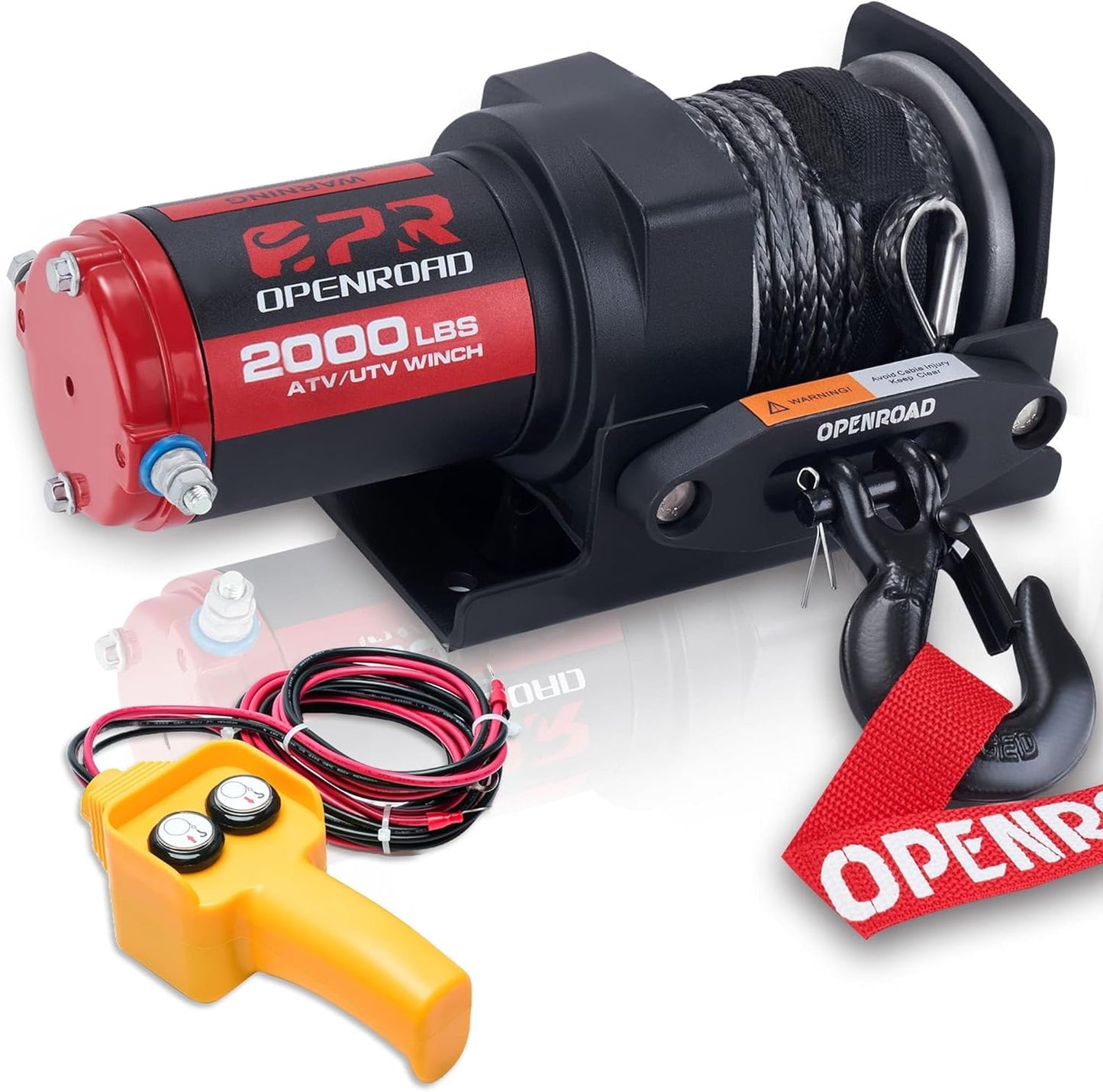 OPENROAD 2000 lbs ATV/UTV Winch for Off-Road Adventures