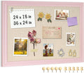 Large Cork Board with Linen for Home Office and School Decor