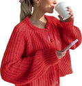 Hixiaohe Cardigan Sweater for Women - Trendy Y2K Knitwear