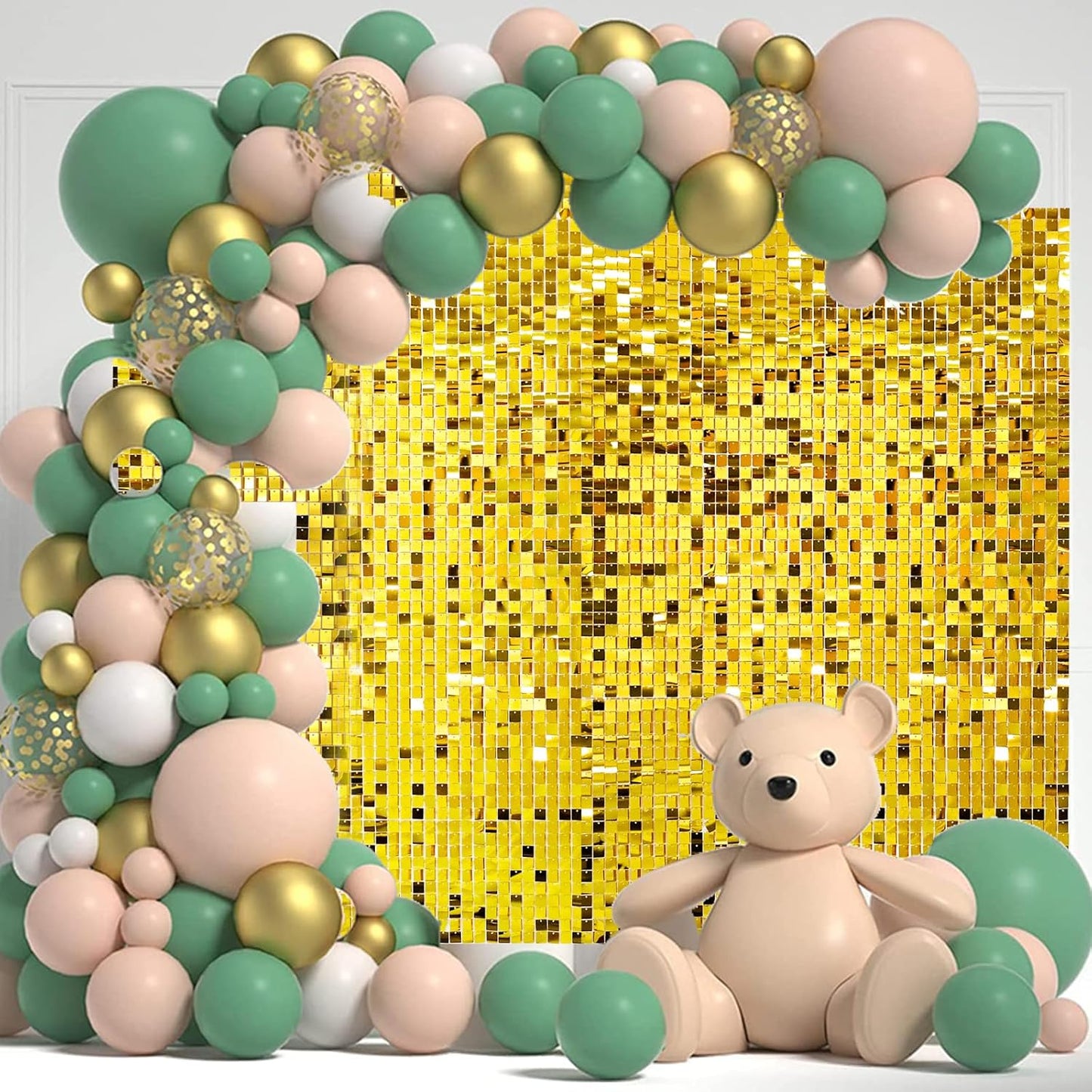 Gold Sequin Shimmer Wall Backdrop for Stunning Events