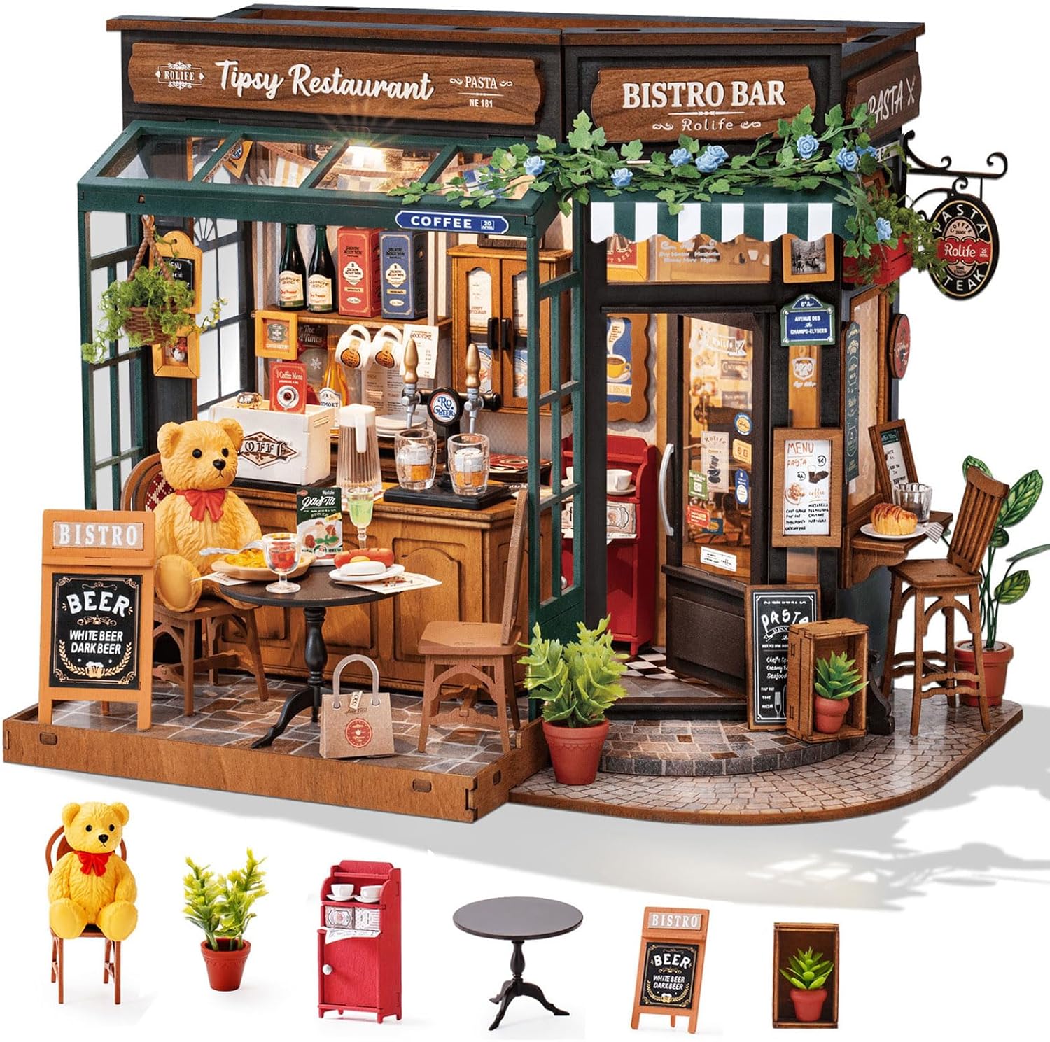 Rolife DIY Miniature House Kit for Coffee Bar Lovers