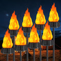 Solar Halloween Torch Lights Outdoor 20in Flickering Flame - Solar