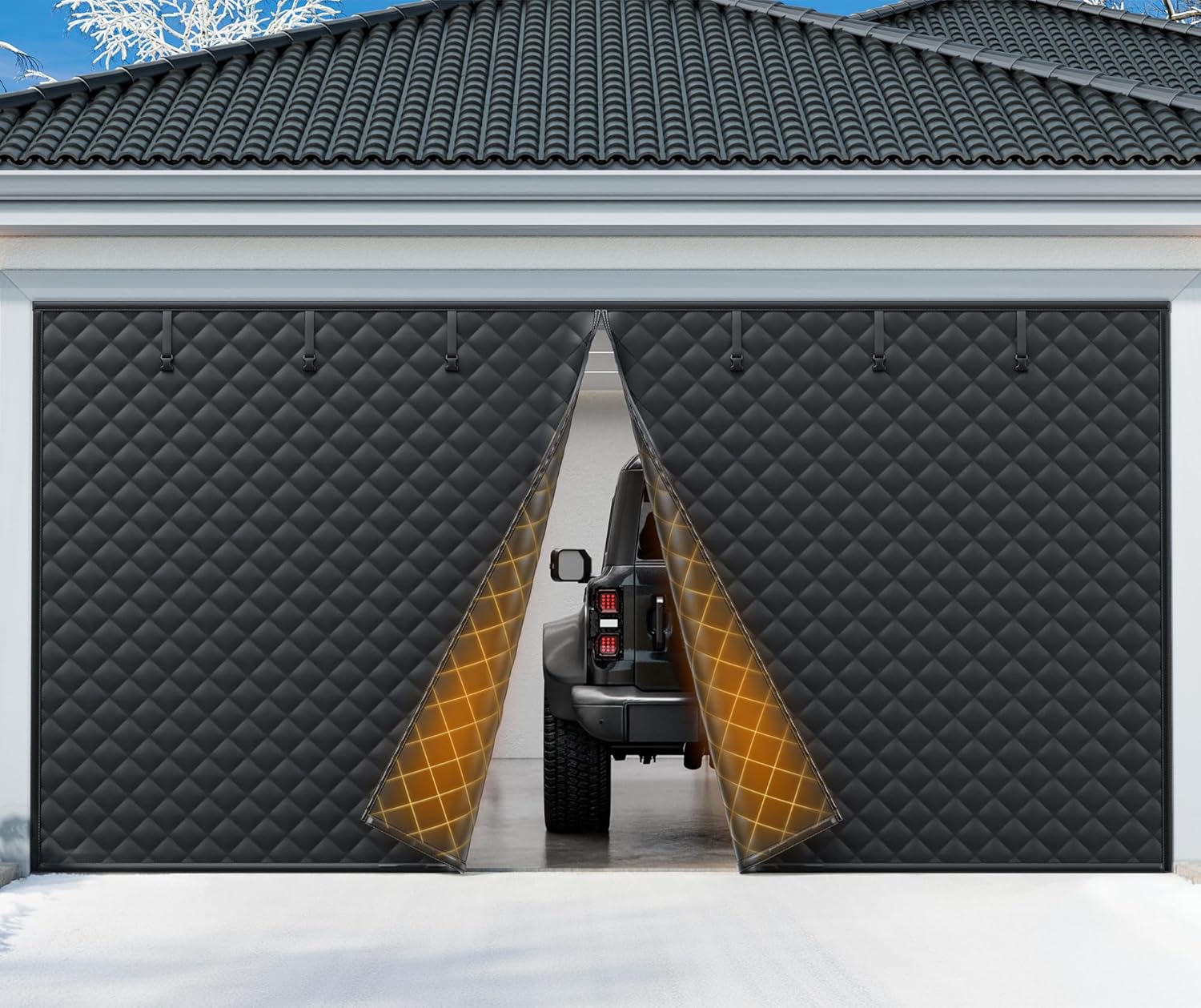 Car Garage Door Insulation Kit for 16x7 FT - Thermal Cover