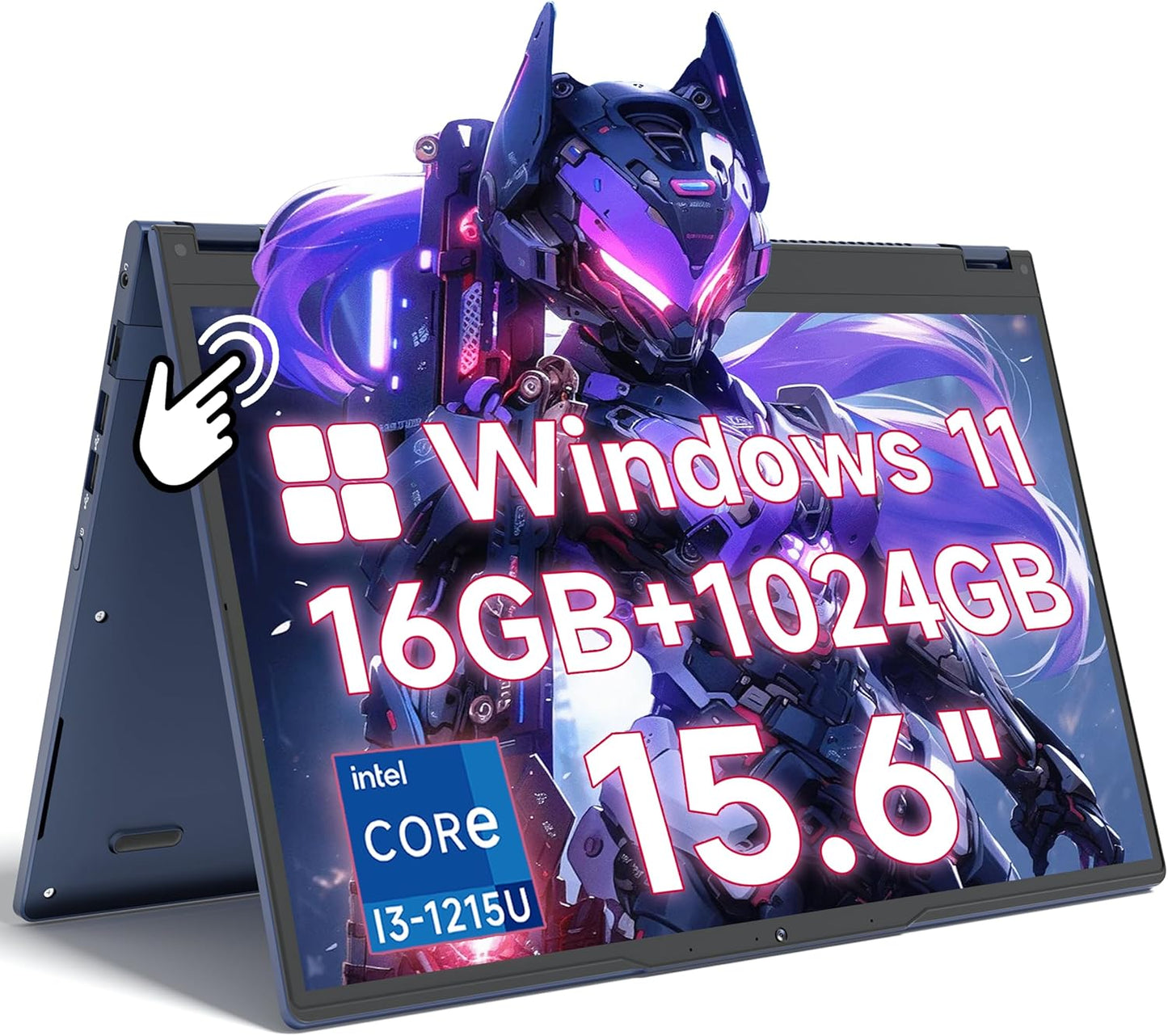 THEYETI 2 in 1 Laptop Convertible with Touch Screen and 16GB RAM