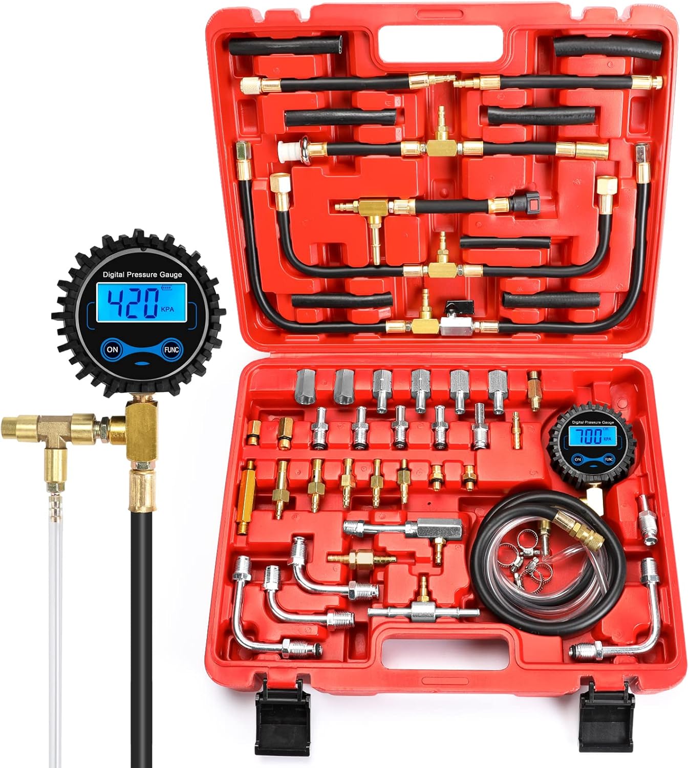 Digital Fuel Injection Pressure Tester Kit for Petrol Engines