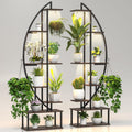 Plant Stand Shelf Rack Indoor with 6 Grow Lights - 7 Tier Half Moon