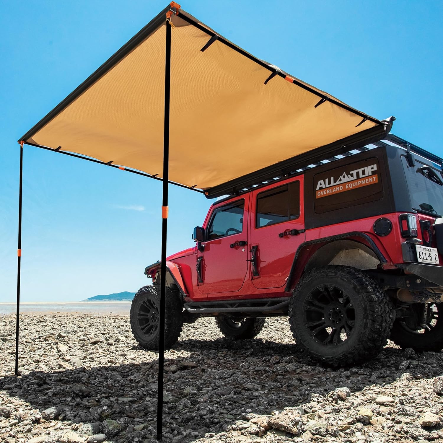 ALL-TOP Vehicle Awning 4.6ftx8.2ft for Camping & Overland Use