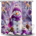 Festive Winter Shower Curtain - Merry Christmas Vibes!