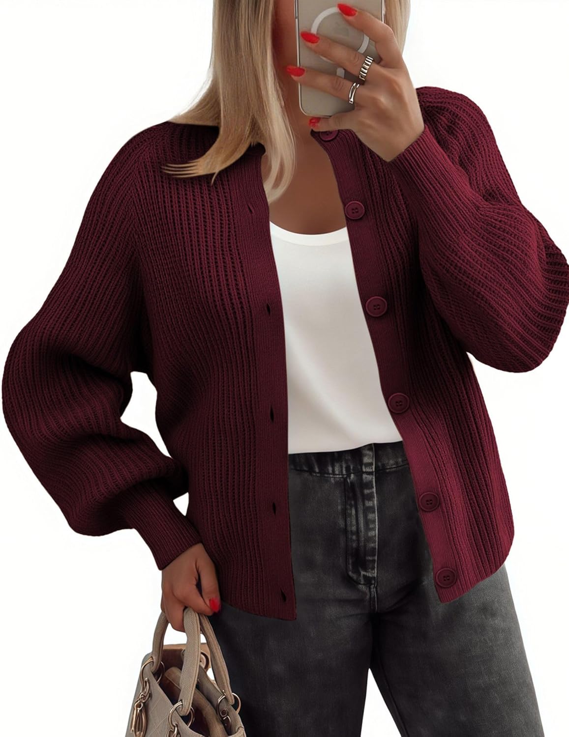 Zeagoo 2025 Cardigan Sweaters for Women Long Sleeve Chunky Knit