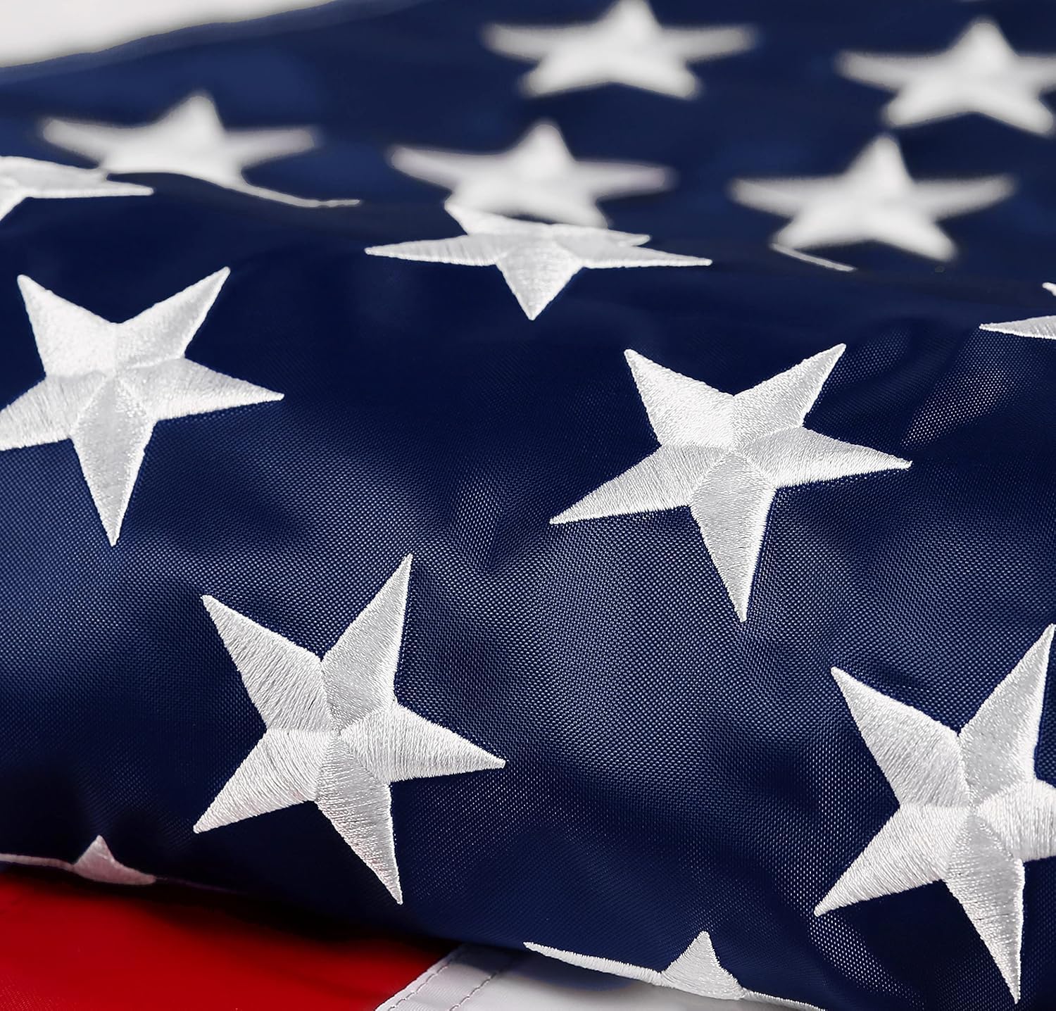 American Flag 8x12 ft: Heavy Duty Nylon with Embroidered Stars