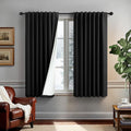 54 in Blackout Linen Curtains 2-Panel Set - Room Darkening Insulated