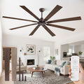 80 in Ceiling Fan No Light with Remote Control - Quiet DC Airflow