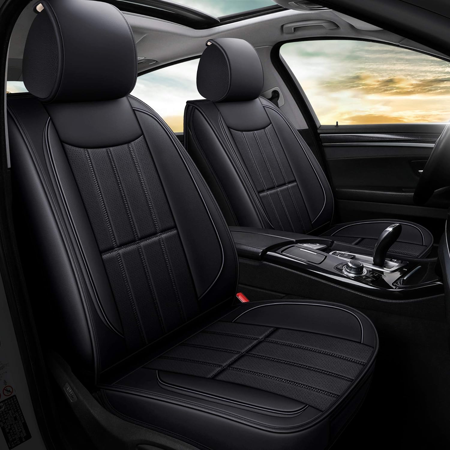 AOOG Leather Car Seat Covers for Cars and SUVs - Universal Fit