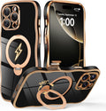 iPhone 16 Pro Max Case with 360 Spin Magnetic Stand - Military