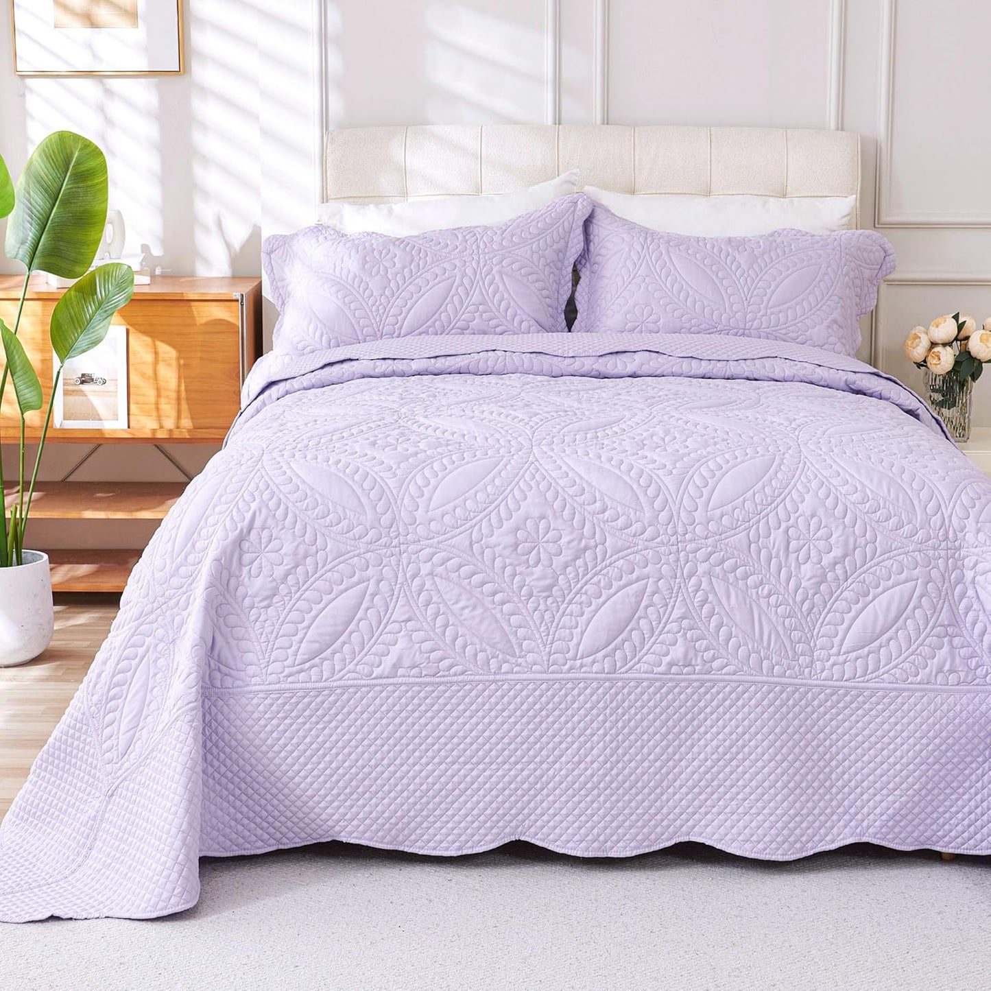 Oversize King Bedspread Set 120x120 for Modern Bedroom Decor
