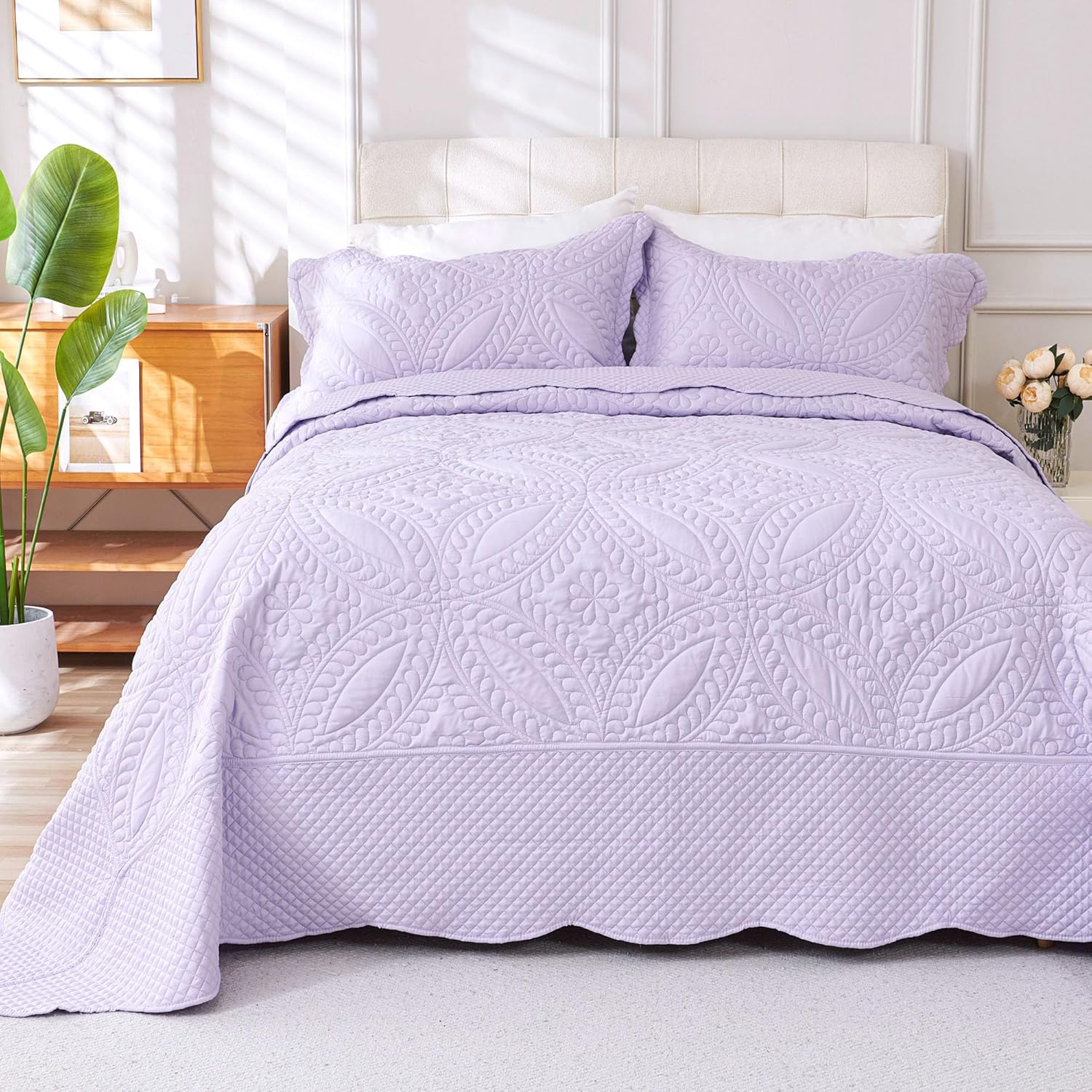 Oversize King Bedspread Set 120x120 for Modern Bedroom Decor