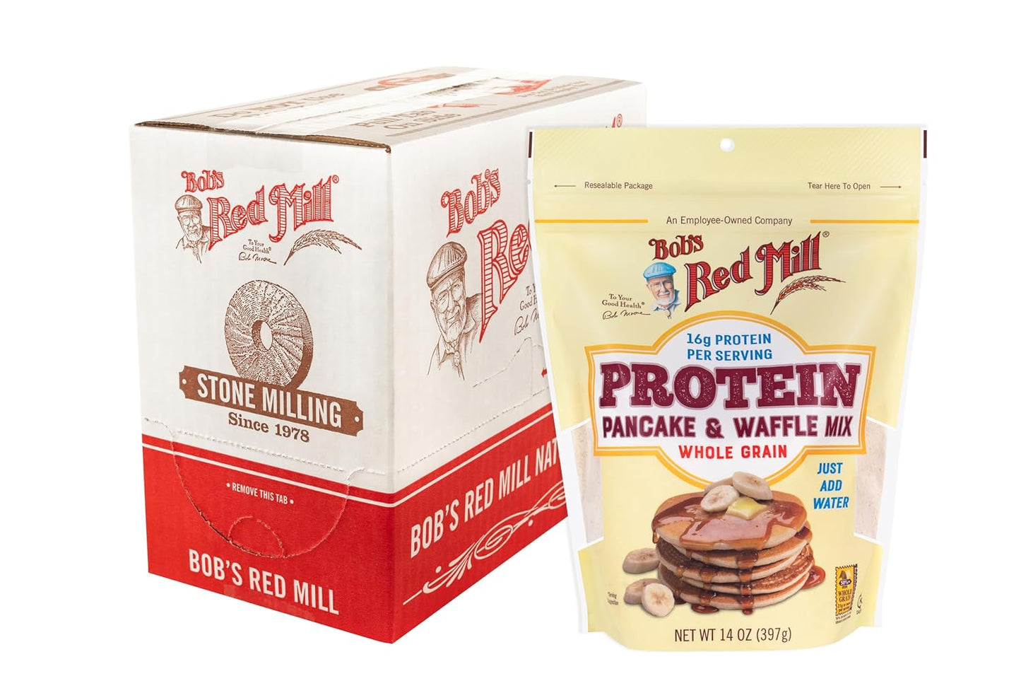 Protein Pancake Mix - Non GMO, Kosher, 14oz Pack of 4