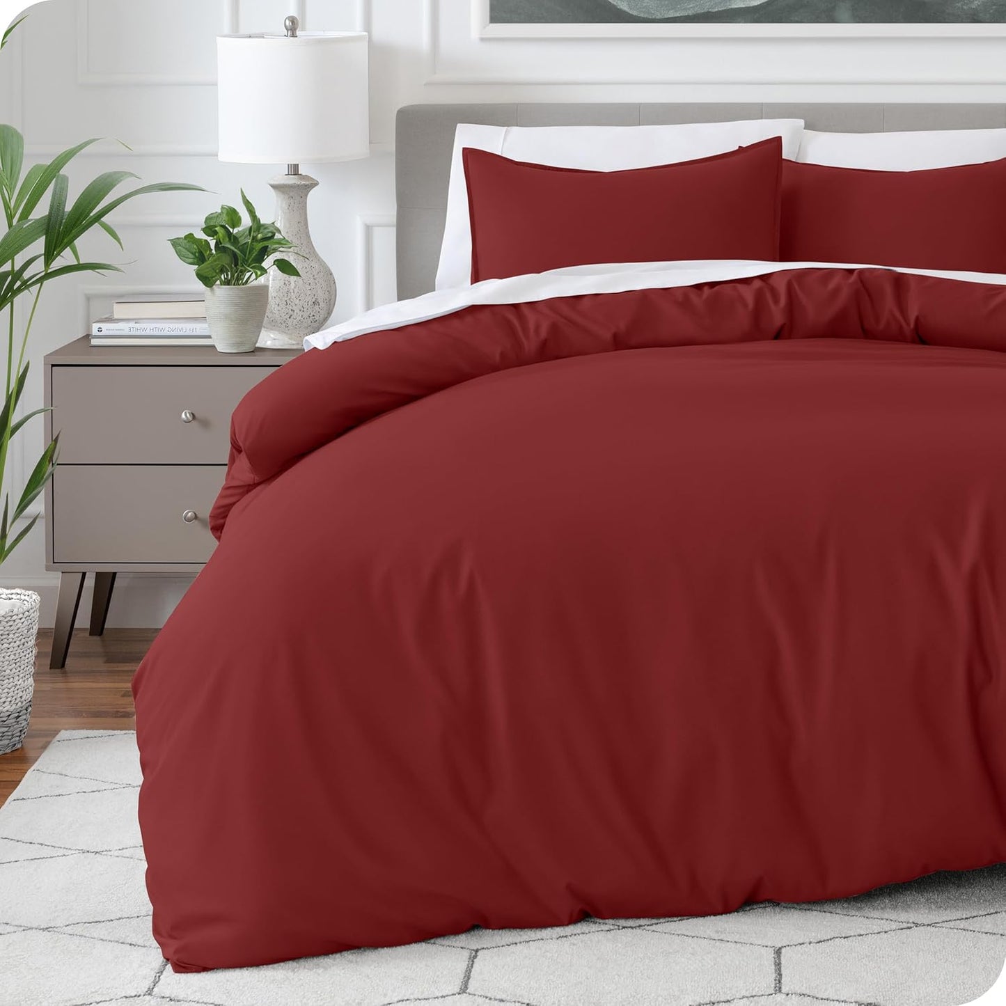 Bare Home California King Duvet Cover Set - Soft & Lightweight