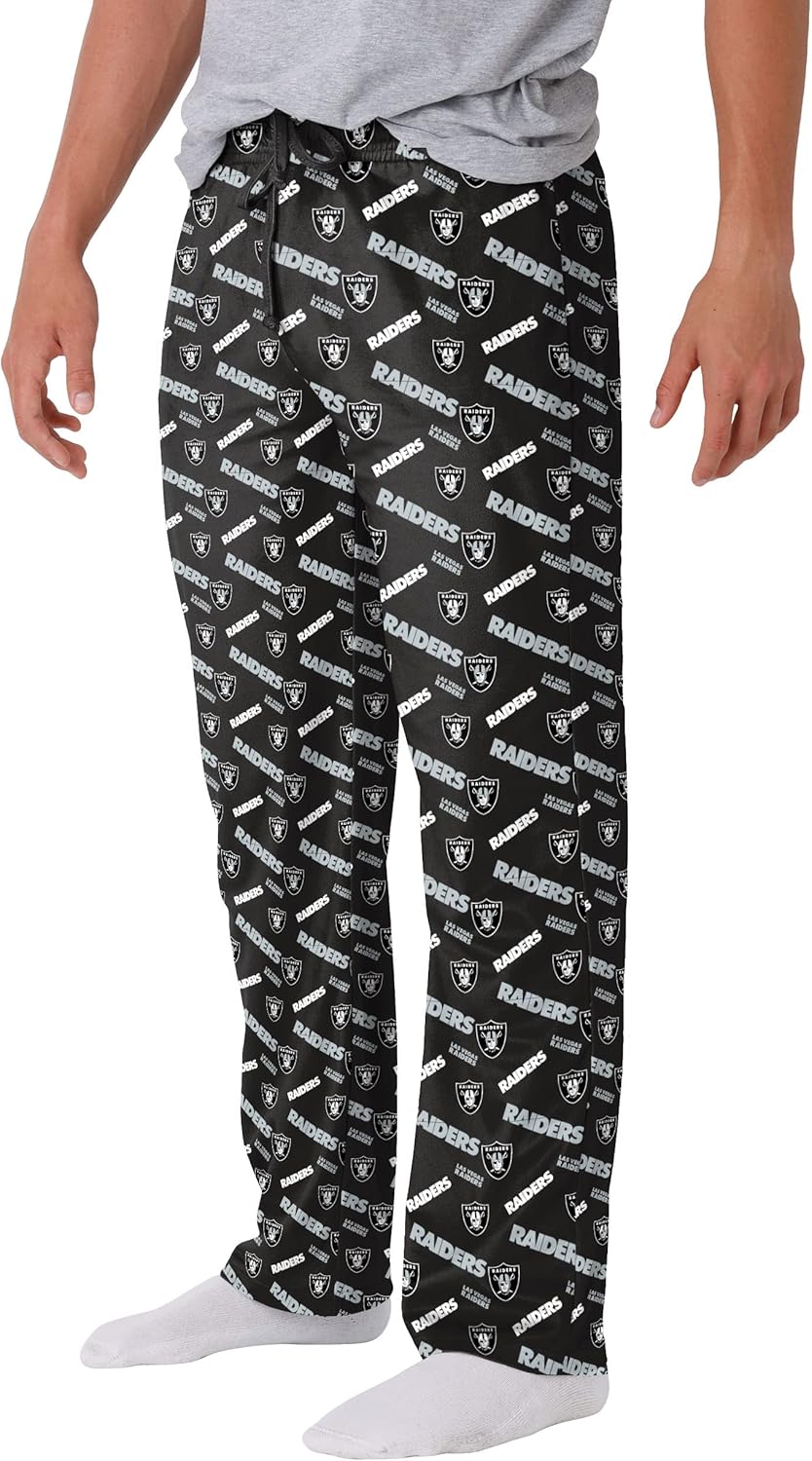 FOCO Men's NFL Team Logo Repeat Print Lounge Pants for Comfort