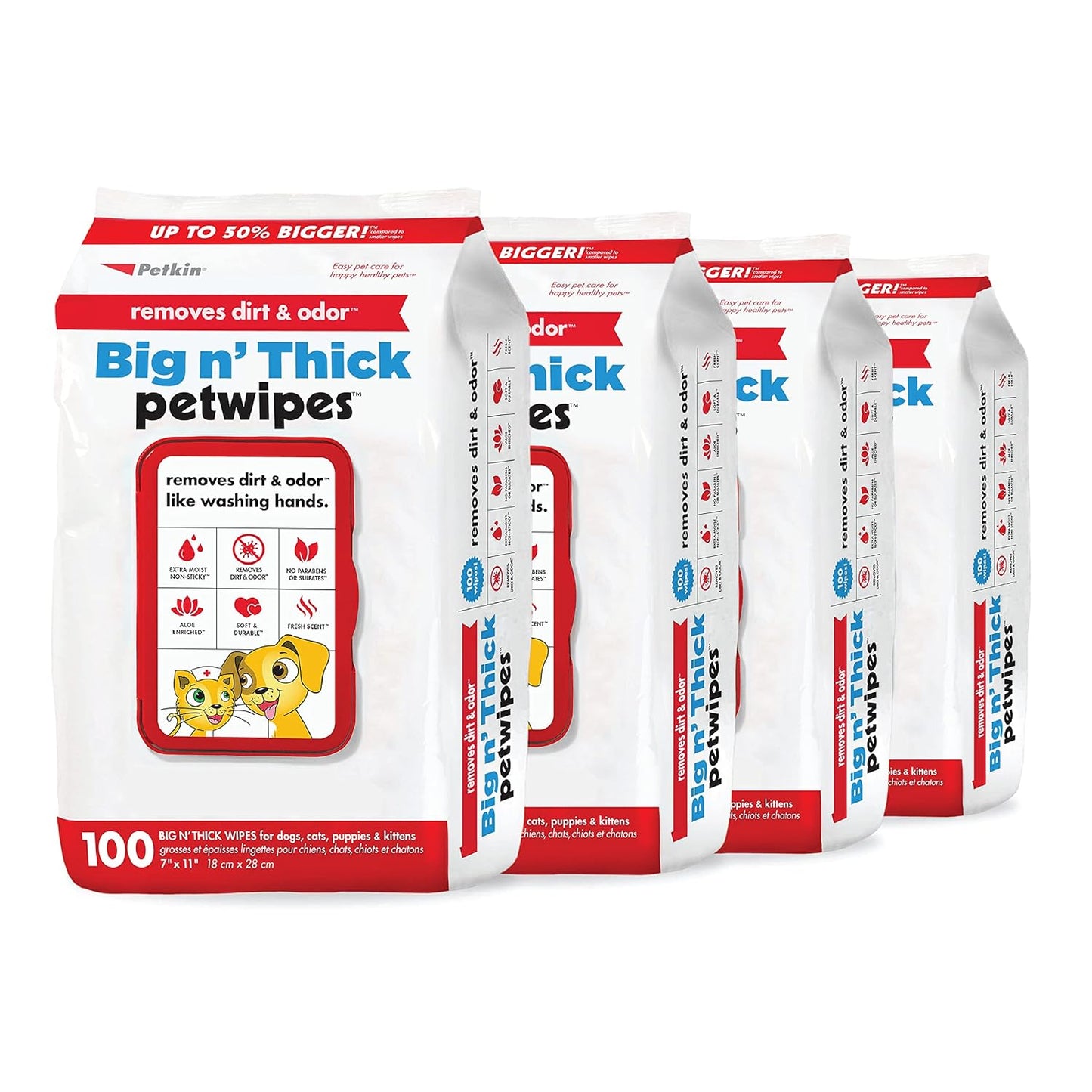 Petkin Pet Wipes for Dogs and Cats - 400 Large Wipes
