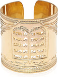 Cuff Bracelet Ten Commandments Hebrew Bracelet - Elegant Everyday Wear