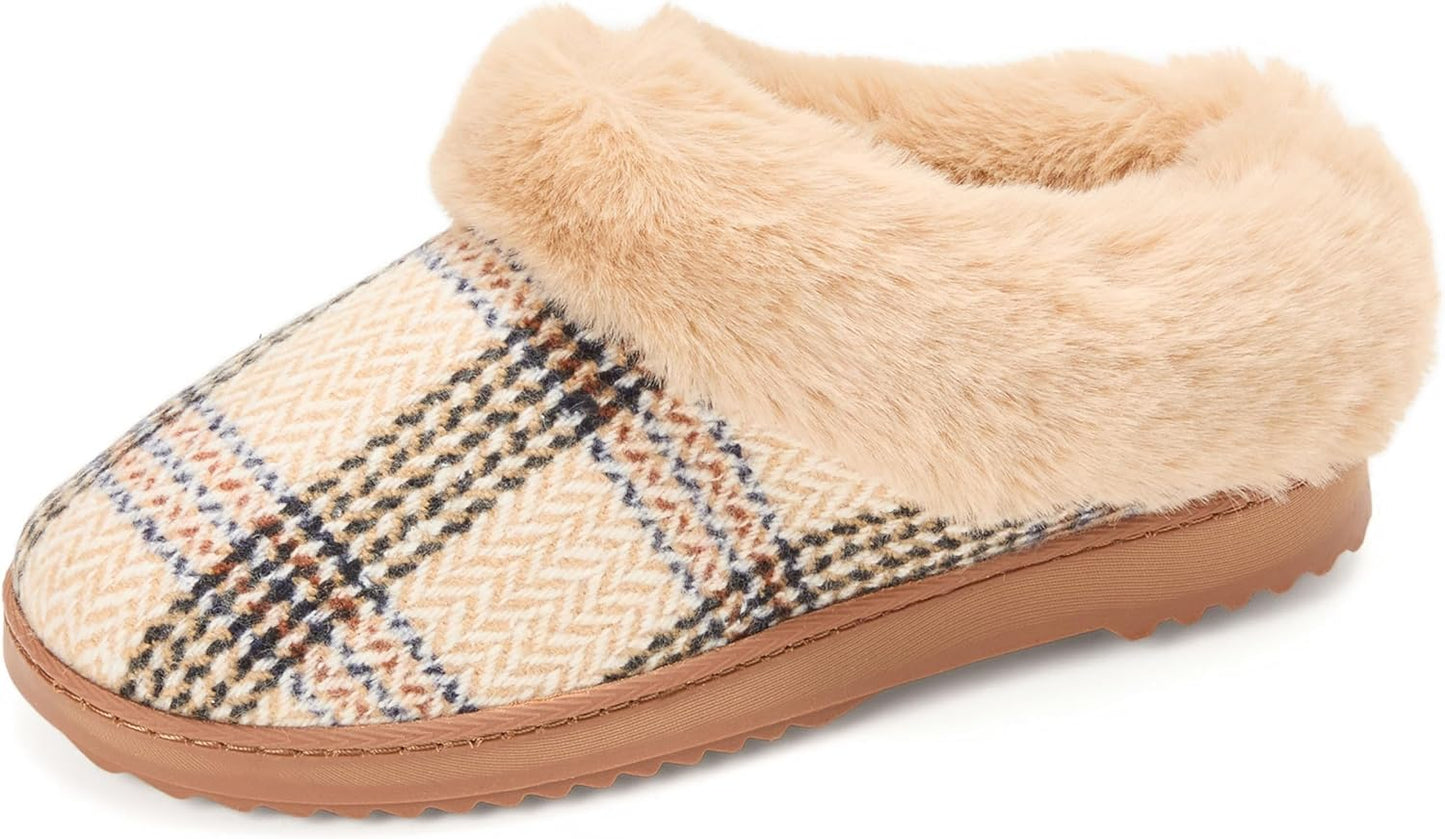 Dearfoams Women's Cozy Soft House Slippers with Memory Foam