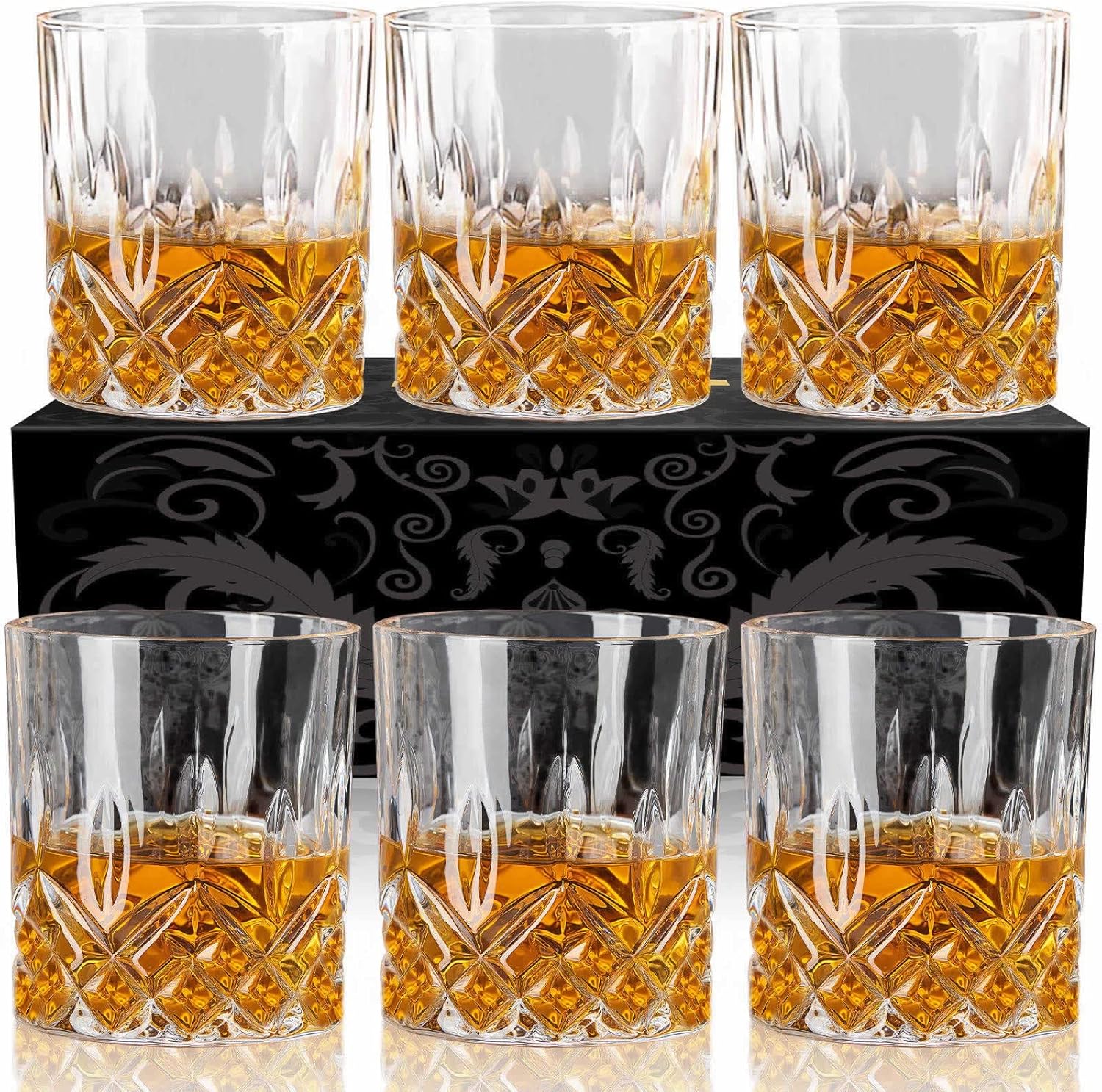 OPAYLY 6-Piece Whiskey Glass Set - Perfect for Your Home Bar