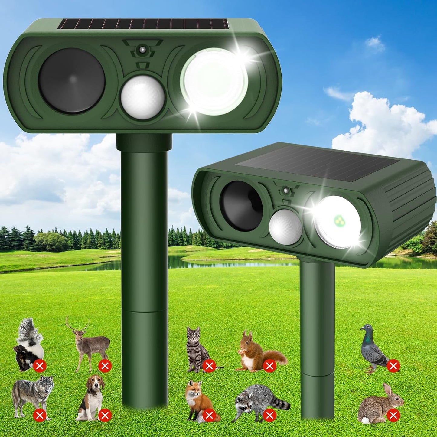 Solar Ultrasonic Animal Repellent for Effective Animal Control