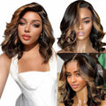 Bob Wig Human Hair Glueless 13x6 HD Lace Frontal Bob 12in - Natural