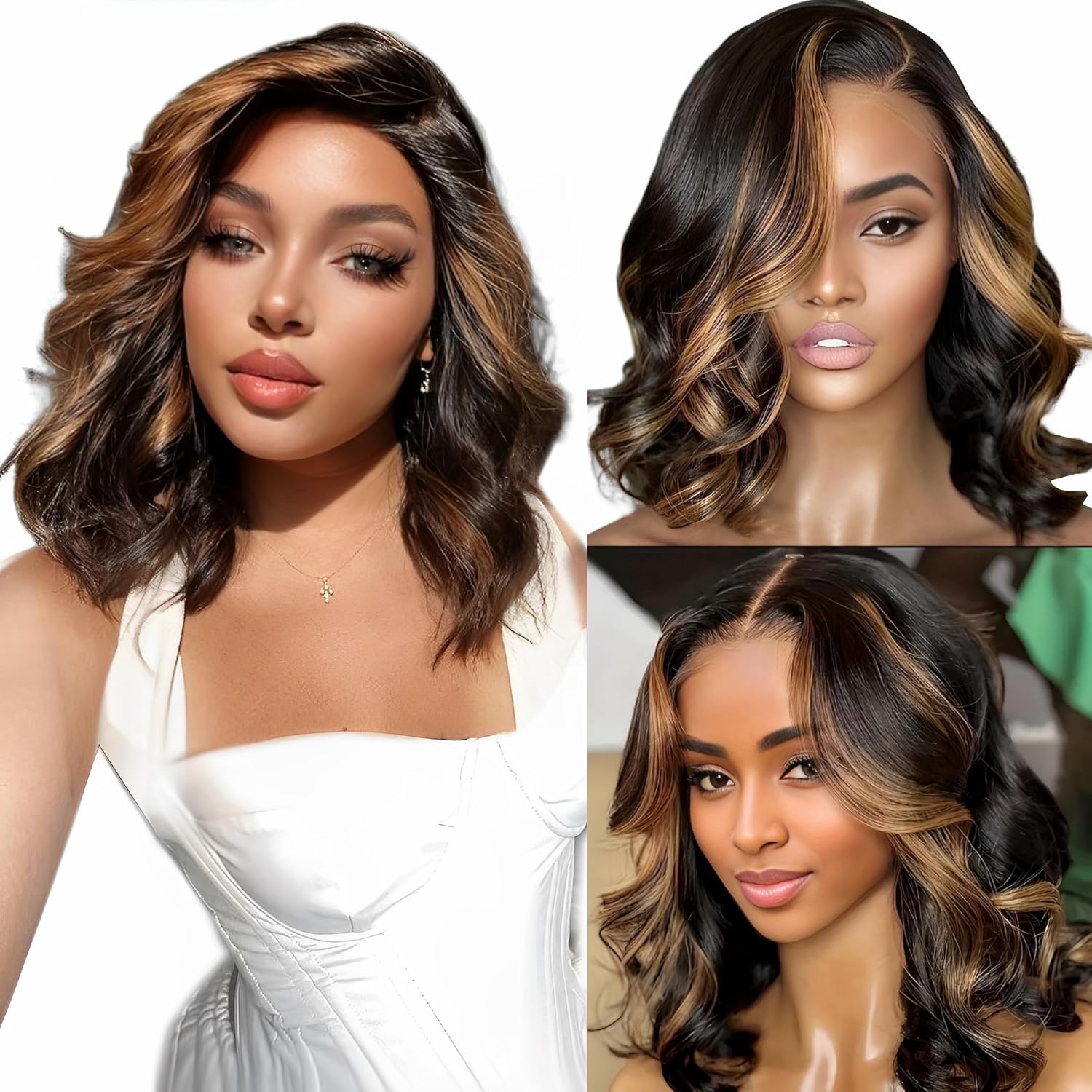 Bob Wig Human Hair 13x6 HD Lace Frontal Wigs for Women