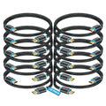 Maximm HDMI Cable 4K Ultra HD 2 ft 10 Pack - High Speed 18Gbps