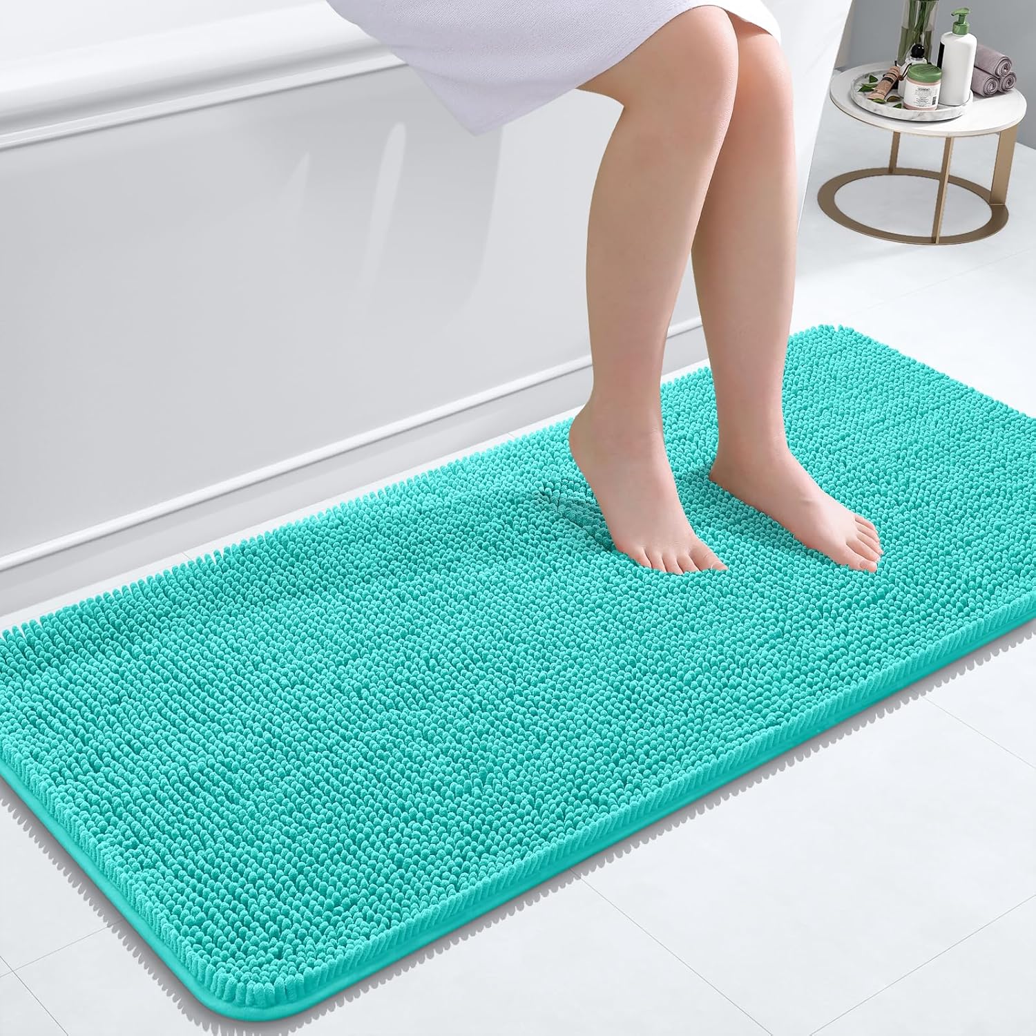 OLANLY Extra Soft Chenille Bath Rugs for Cozy Bathroom Comfort