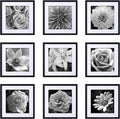 16x16 Picture Frames Set of 9 - Classic Gallery Wall Frame Set