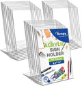Acrylic Sign Stand Holders 8.5 x 11 in Clear Plastic Table Display