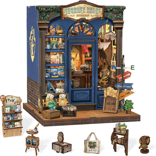 Cutefun Book Nook Kit - DIY Miniature Dollhouse Decor for All