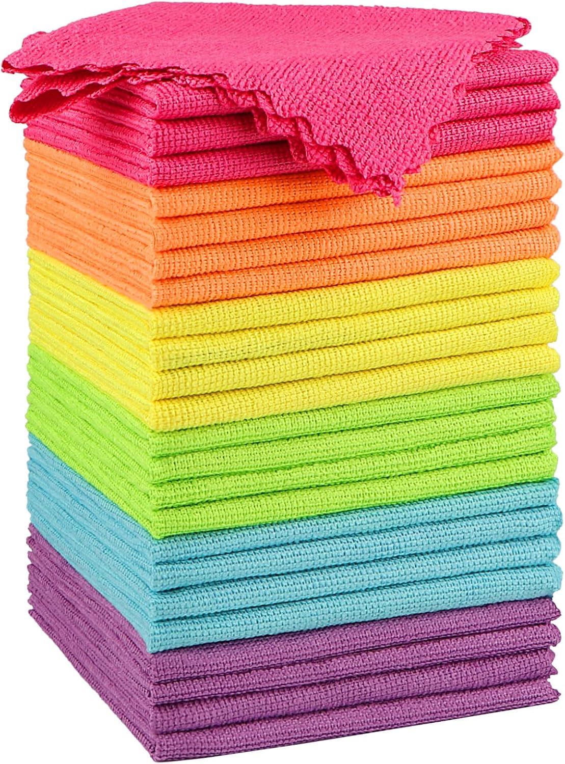 Lint-Free Microfiber Cleaning Cloths - Pack of 24