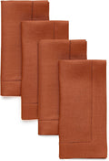 Classic Hemstitch Linen Napkins Set of 4 for Stylish Dining
