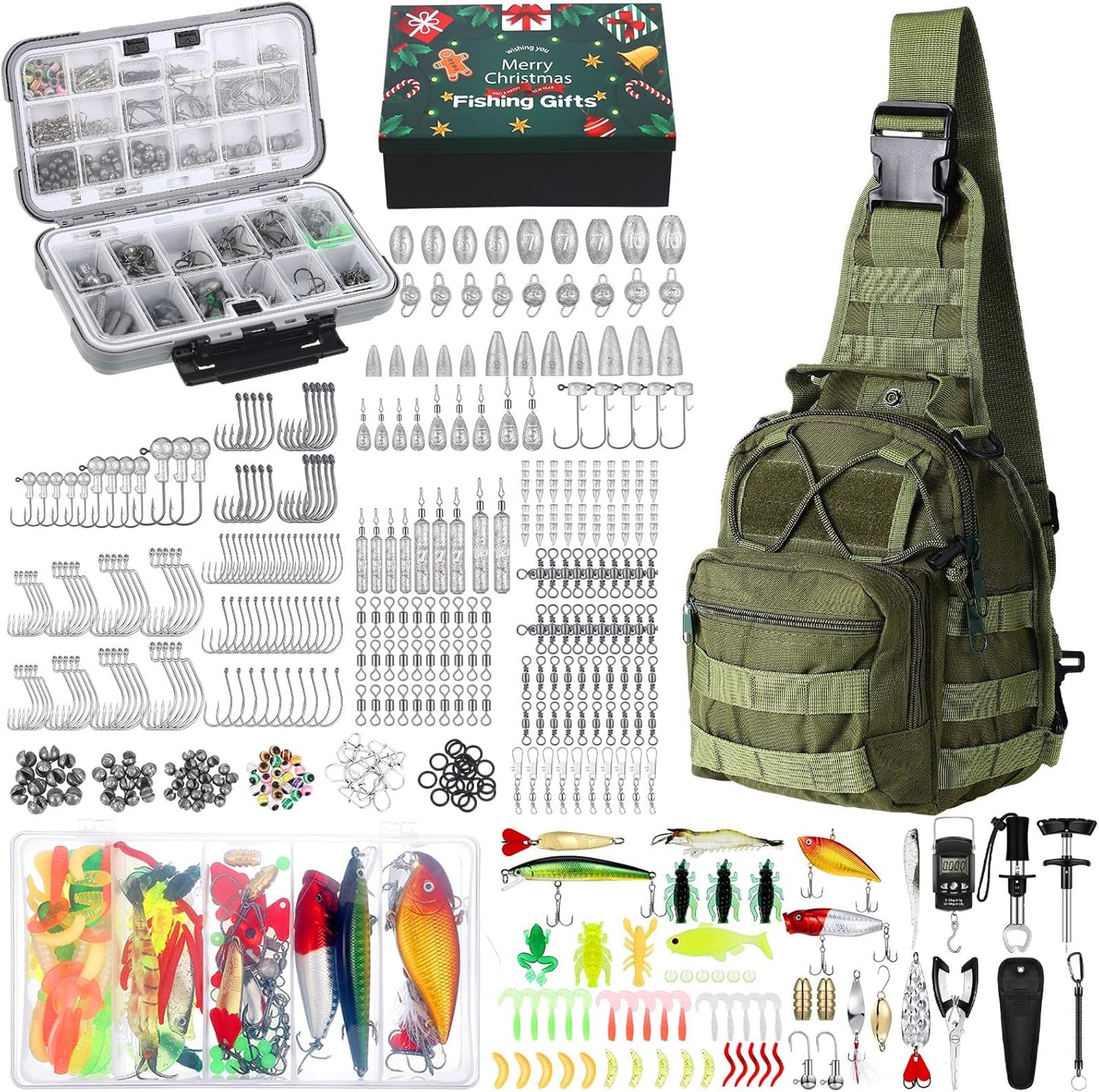 Sosation 482 Pcs Fishing Gear Kit for Men - Complete Set