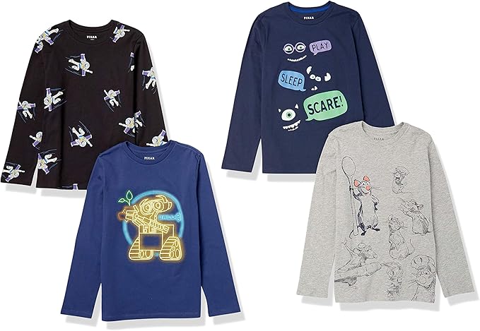 Disney Marvel Star Wars Boys Long-Sleeve T-Shirts Pack of 4